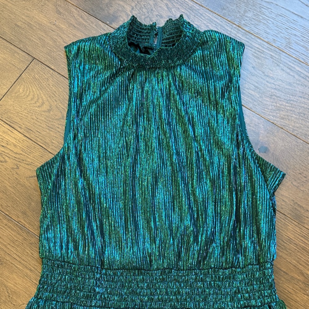 1. State Metallic Shimmering Sleeveless Dress Large C11-039  Wedding Guest Dress - Picture 2 of 7
